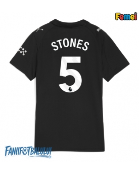 Manchester City John Stones #5 Tricou Fotbal Replică 2025-26 Femei Deplasare